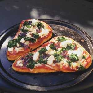 Rosemary, Ricotta, Spinach & Sweet Onion Pizzas